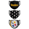 Pittsburgh Steelers NFL 3 Pack Face Cover