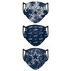Dallas Cowboys NFL Womens Matchday 3 Pack Face Cover
