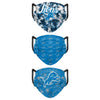 Detroit Lions NFL Womens Matchday 3 Pack Face Cover