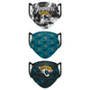Jacksonville Jaguars NFL Womens Matchday 3 Pack Face Cover