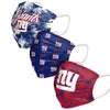 New York Giants NFL Womens Matchday 3 Pack Face Cover