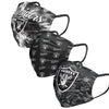 Las Vegas Raiders NFL Womens Matchday 3 Pack Face Cover