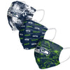 Seattle Seahawks NFL Womens Matchday 3 Pack Face Cover