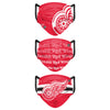 Detroit Red Wings NHL Mens Matchday 3 Pack Face Cover