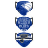 St Louis Blues NHL Mens Matchday 3 Pack Face Cover