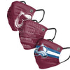 Colorado Avalanche NHL Mens Matchday 3 Pack Face Cover