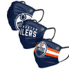 Edmonton Oilers NHL Mens Matchday 3 Pack Face Cover