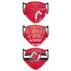New Jersey Devils NHL Mens Matchday 3 Pack Face Cover