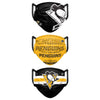 Pittsburgh Penguins NHL Mens Matchday 3 Pack Face Cover