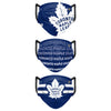 Toronto Maple Leafs NHL Mens Matchday 3 Pack Face Cover