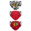 Chicago Blackhawks NHL Womens Matchday 3 Pack Face Cover