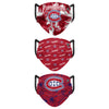 Montreal Canadiens NHL Womens Matchday 3 Pack Face Cover