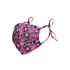 Pleated Pink Paisley Tie-Back Face Cover