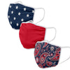 Red White & Blue 3 Pack Face Cover