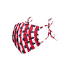 Pleated Stars & Stripes Tie-Back Face Cover
