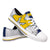Michigan Wolverines NCAA Womens Glitter Low Top Canvas Shoes