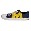 Michigan Wolverines NCAA Mens Low Top Big Logo Canvas Shoes