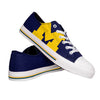 Michigan Wolverines NCAA Mens Low Top Big Logo Canvas Shoes