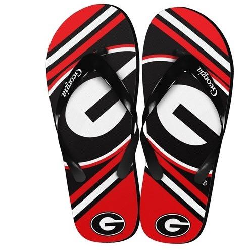 Georgia bulldog top flip flops