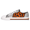 Oklahoma State Cowboys NCAA Womens Glitter Low Top Canvas Shoes