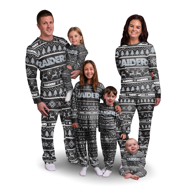Las Vegas Raiders NFL Family Holiday Pajamas