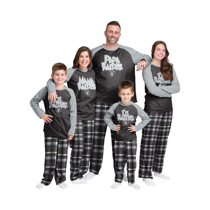 Las Vegas Raiders NFL Busy Block Family Holiday Pajamas