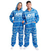 Detroit Lions NFL Ugly Pattern One Piece Pajamas