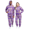 Minnesota Vikings NFL Ugly Pattern One Piece Pajamas
