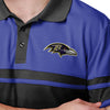 Baltimore Ravens NFL Mens Cotton Stripe Polo Shirt