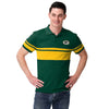 Green Bay Packers NFL Mens Cotton Stripe Polo Shirt