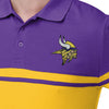 Minnesota Vikings NFL Mens Cotton Stripe Polo Shirt