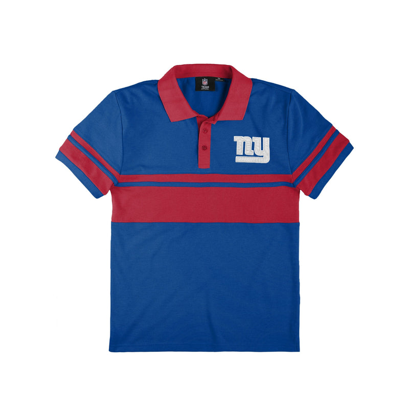 FOCO NFL Team Apparel Cotton Stripe Polo Team Color New York Giants