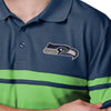 Seattle Seahawks NFL Mens Cotton Stripe Polo Shirt