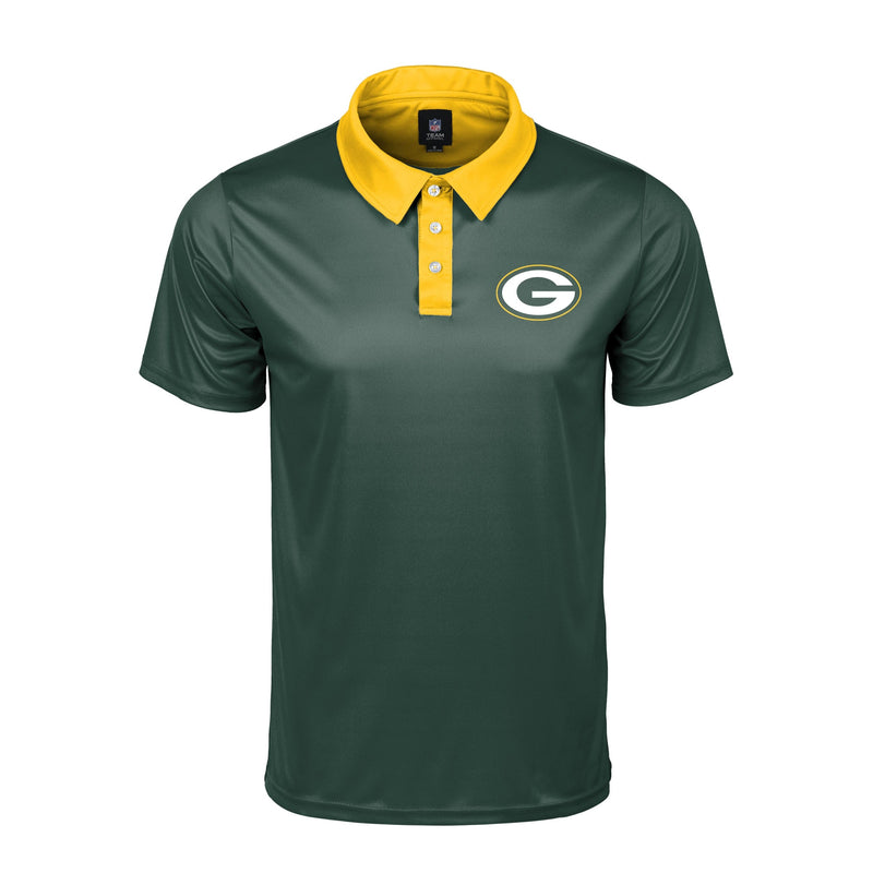 FOCO Green Bay Packers NFL Mens Workday Warrior Polyester Polo