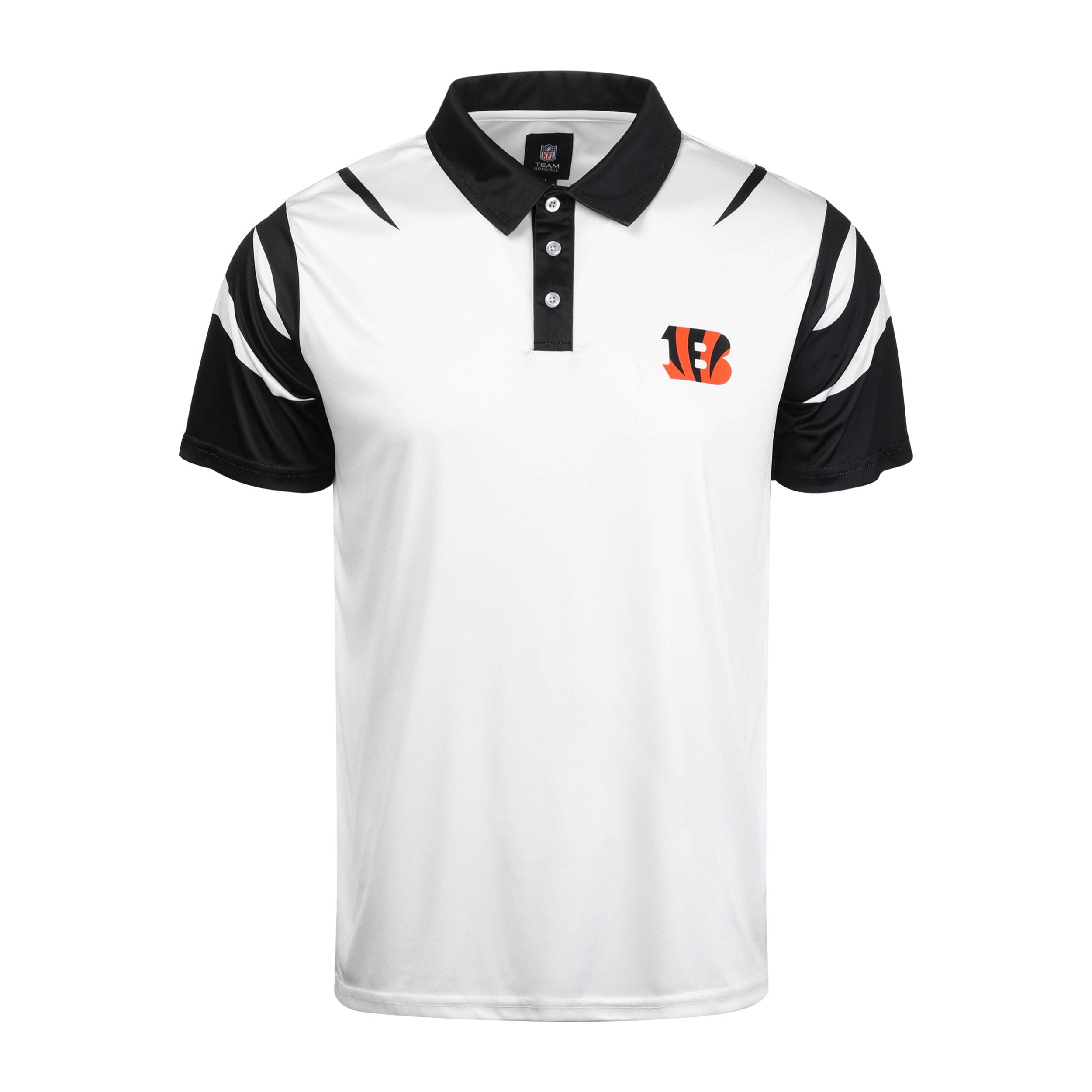 Cincinnati Bengals NFL Mens White Stripe Polyester Polo