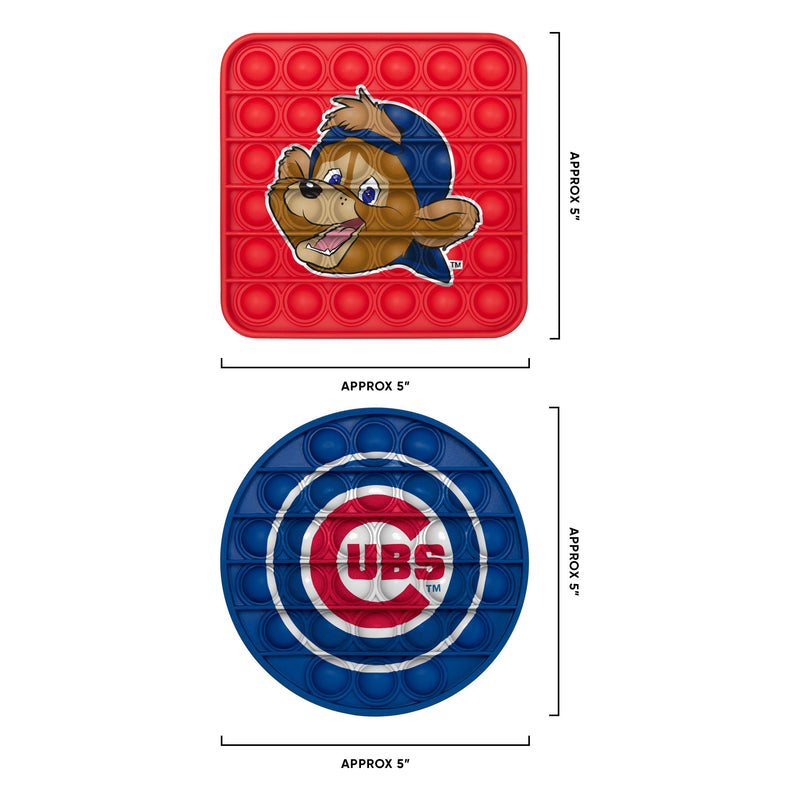 Chicago Cubs MLB 2 Pack Ball & Square Push-Itz Fidget