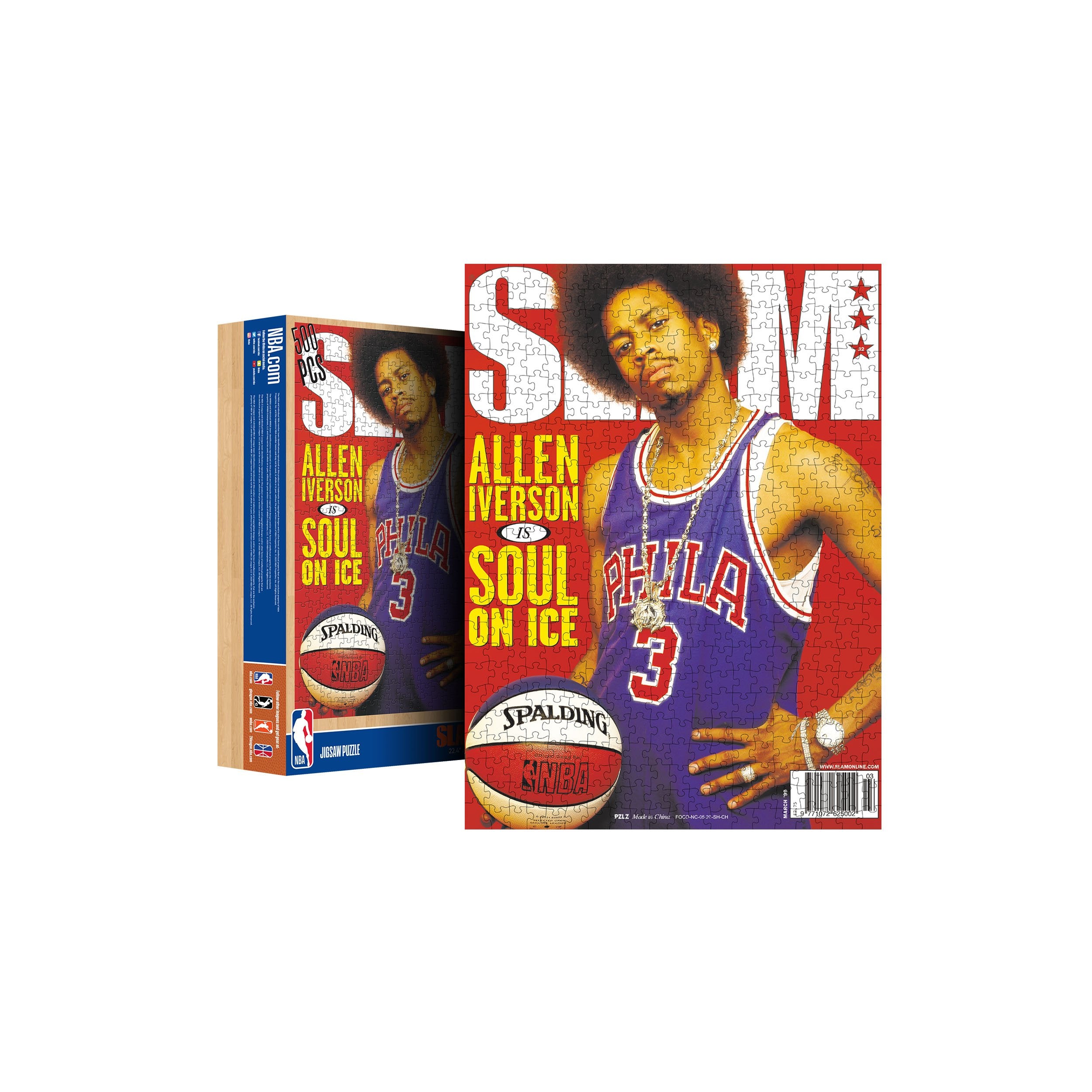 NBA PHILADELPHIA 76ERS SLAM COVER T-SHIRT ALLEN IVERSON
