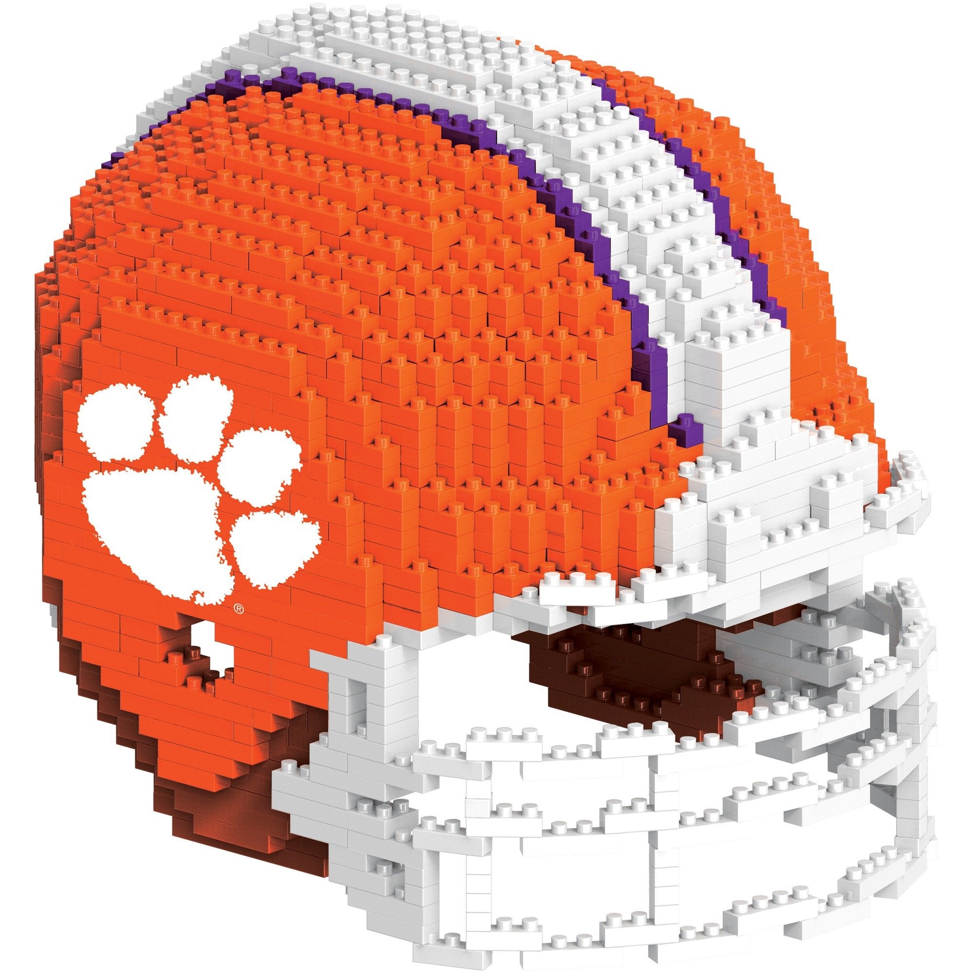 Clemson Tigers NCAA 3D Brxlz Helmet Puzzle Building Blocks Set