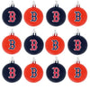 Boston Red Sox 12 Pack Plastic Ball Ornament Set