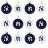 New York Yankees 12 Pack Plastic Ball Ornament Set
