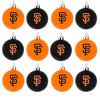 San Francisco Giants MLB 12 Pack Plastic Ball Ornament Set