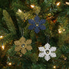 Milwaukee Brewers MLB 3 Pack Metal Glitter Snowflake Ornament