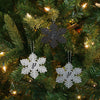 San Antonio Spurs NBA 3 Pack Metal Glitter Snowflake Ornament