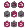 Texas A&M Aggies NCAA 12 Pack Ball Ornament Set