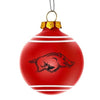 Arkansas Razorbacks NCAA 2014 Glitter Logo Glass Ball Ornament
