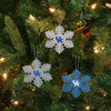 Kentucky Wildcats NCAA 3 Pack Metal Glitter Snowflake Ornament