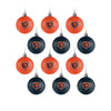 Chicago Bears NFL 12 Pack Plastic Ball Ornament Set