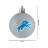 Detroit Lions NFL 12 Pack Plastic Ball Ornament Set