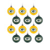 Green Bay Packers NFL 12 Pack Plastic Ball Ornament Set