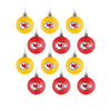 Kansas City Chiefs NFL 12 Pack Ball Ornament Set